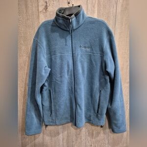 Columbia Field Gear Full Zip Jacket Mens (Size Large) Fleece Blue